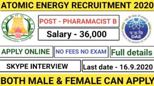 Kalpakkam IGCAR recruitment 2020
